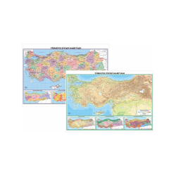TÜRKİYE HARİTASI FİZİKİ SİYASİ 50*70